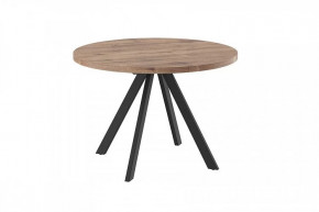 Стол раздвижной RONDO М-110, дуб велингтон/черный в Урае - uraj.mebel-tymen.ru | фото