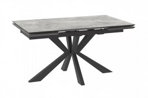 Стол раздвижной Zara-160, stone grey cer/черный в Урае - uraj.mebel-tymen.ru | фото