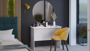 Стол с зеркалом тип 14 (1000) Белый Ясень в Урае - uraj.mebel-tymen.ru | фото