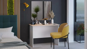 Стол  с зеркалом тип 14 (1000) Дуб Сонома, Белый Ясень в Урае - uraj.mebel-tymen.ru | фото