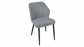 Стул «Крис» Черный муар, Микровелюр BRENDY Grey в Урае - uraj.mebel-tymen.ru | фото