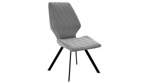 Стул «Матэо»  Черный муар, Микровелюр BRENDY Grey в Урае - uraj.mebel-tymen.ru | фото