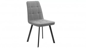 Стул «Рони»  Черный муар, Микровелюр BRENDY Grey в Урае - uraj.mebel-tymen.ru | фото