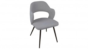 Стул «Сиэтл» Черный муар, Велюр DREAM Grey (серый) в Урае - uraj.mebel-tymen.ru | фото