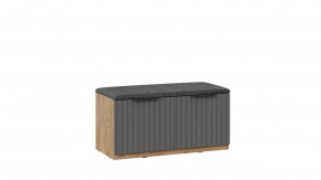 Тумба для обуви «Хилтон» Исп.2.2 Дуб Крафт золотой, Графит матовый в Урае - uraj.mebel-tymen.ru | фото