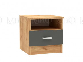 Тумба прикроватная Мартина ЛДСП Графит, Дуб крафт в Урае - uraj.mebel-tymen.ru | фото