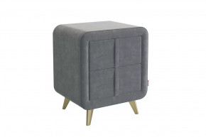 Тумба прикроватная Софи 2 графит (велюр) в Урае - uraj.mebel-tymen.ru | фото