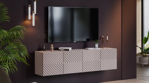 Тумба ТВ Танго Глиняно серый/Холст Латте в Урае - uraj.mebel-tymen.ru | фото