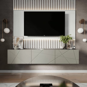 Тумба ТВМ-10 (без опор) (ш2000*г384*в400мм) ЛДСП Графит/ЛДСП Панакота в Урае - uraj.mebel-tymen.ru | фото