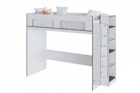 ТЭББИ Кровать-чердак (сп/м 900*2000мм), Белый-Графит серый (ЛАМЕЛИ) в Урае - uraj.mebel-tymen.ru | фото